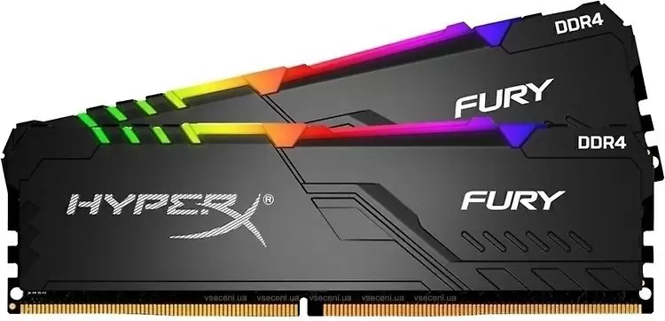 Memorie Kingston HyperX Fury RGB 32GB (2x16GB) DDR4-3733MHz, CL19-23-23, 1.35V