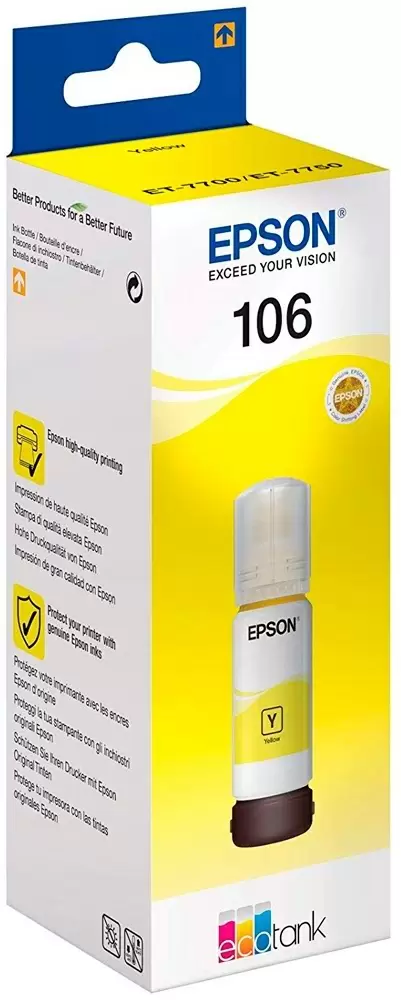 Recipient de cerneală Epson 106 EcoTank, yellow