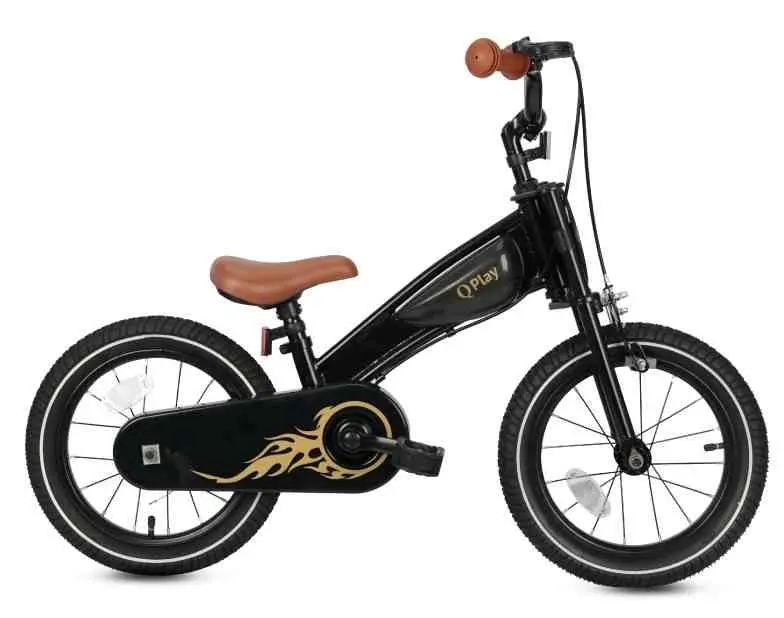 Детский велосипед Qplay Motor 3in1 14, черный
