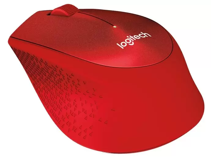 Mouse Logitech M330 Silent Plus, roșu