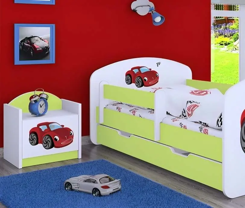 Тумба прикроватная Happy Babies Happy SZN02 Fairy Car, белый/пастельно-зеленый на tehnoparc.md Тумба прикроватная Happy Babies Happy SZN02 Fairy Car, белый/пастельно-зеленый