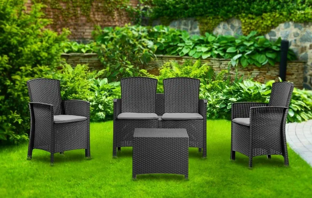 Set mobilă de grădină Bica Lido 2 Storage, grafit