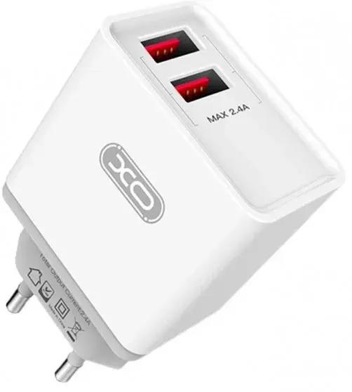 Зарядное устройство XO L67 + Micro-USB Cable 2USB Q.C3.0, белый
