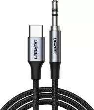 Cablu audio Ugreen USB-C to 3.5mm, negru/argintiu