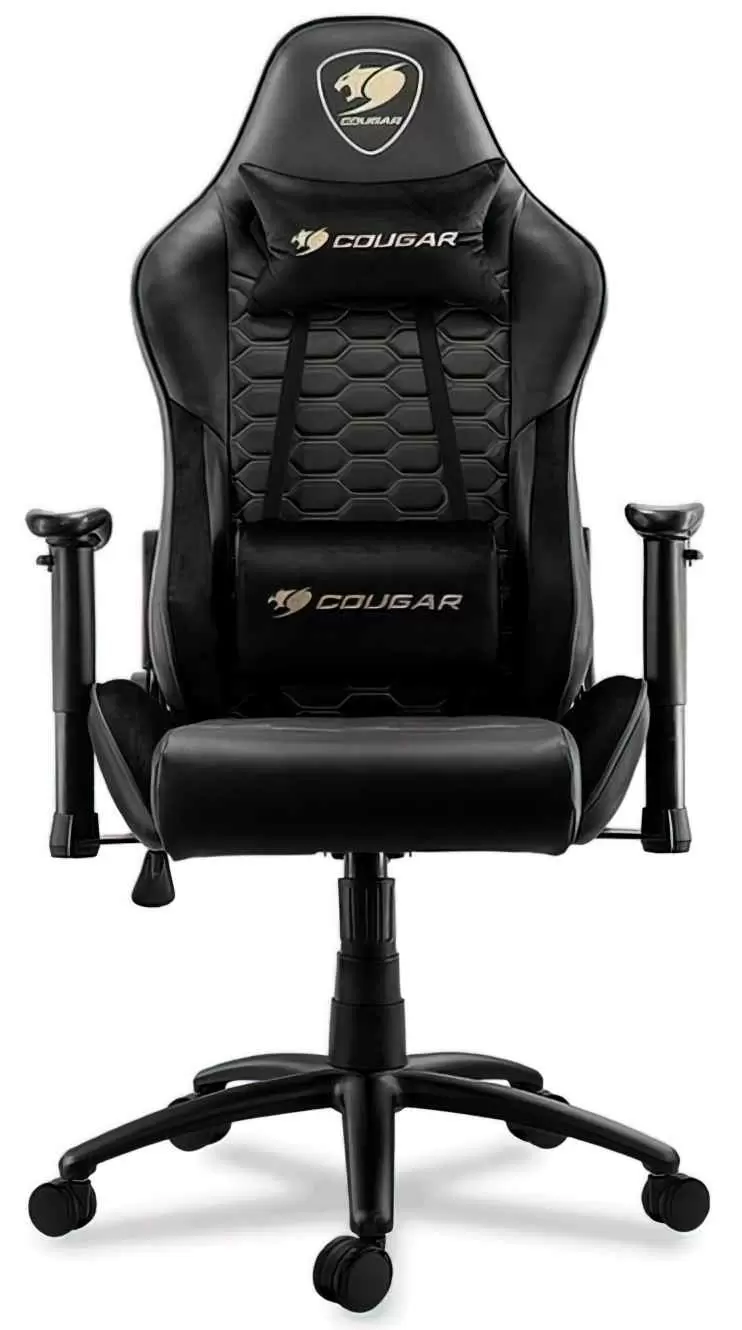 Scaun de birou Cougar Outrider Royal, negru/auriu