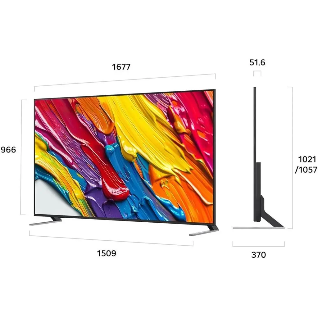 Телевизор LG 75QNED84A3C, черный