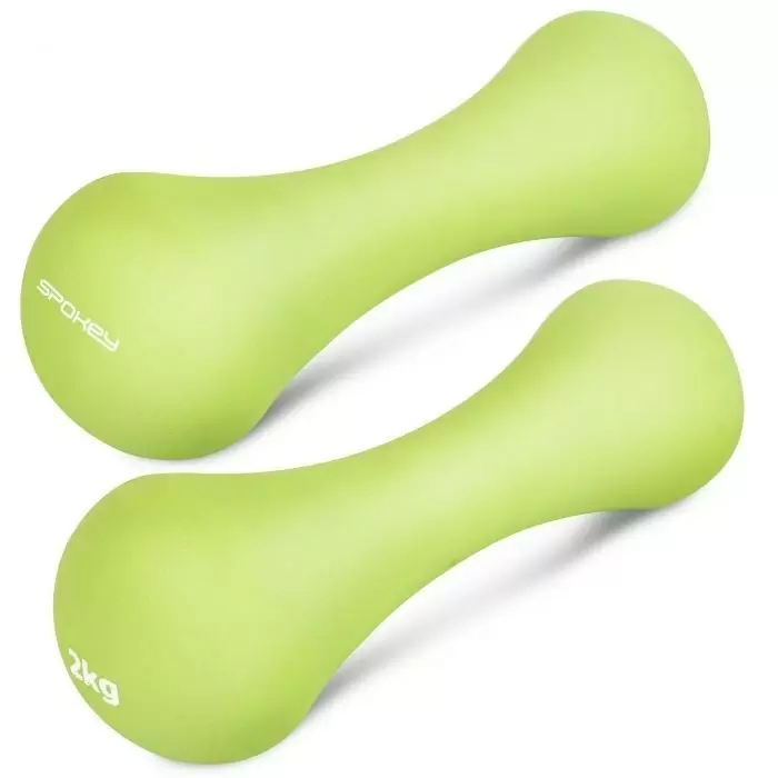 Set gantere Spokey Bone 2x2kg, verde