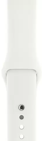 Smartwatch Apple Watch Series 3 42mm, carcasă din aluminiu argintiu, curea tip sport albă
