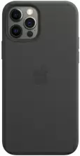 Husă de protecție Apple iPhone 12/12 Pro Leather Case with MagSafe, negru