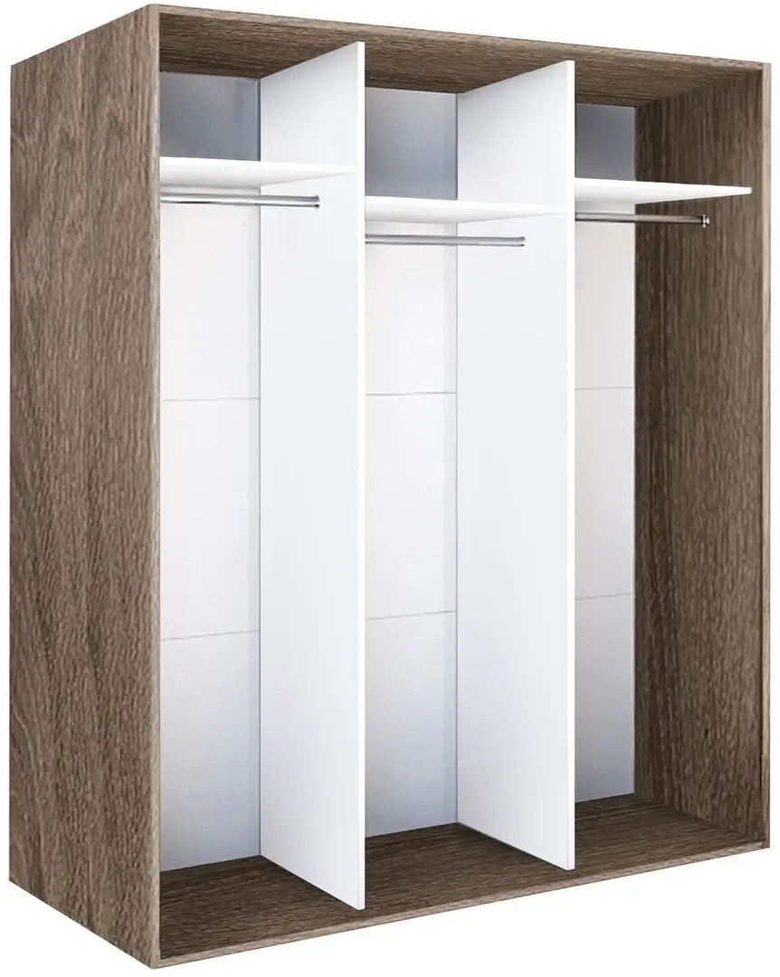 Шкаф-купе Modern Braun Top 3 179x210x60см 1 зеркало/2 ДСП, дуб сонома трюфель