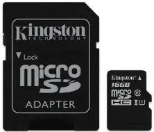 Card de memorie flash Kingston microSDHCUHS-I + SD Adapter, 16GB pe tehnoparc.md Card de memorie flash Kingston microSDHCUHS-I + SD Adapter, 16GB