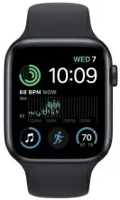 Smartwatch Apple Watch SE 2 44mm, carcasă din aluminiu, curea tip sport midnight