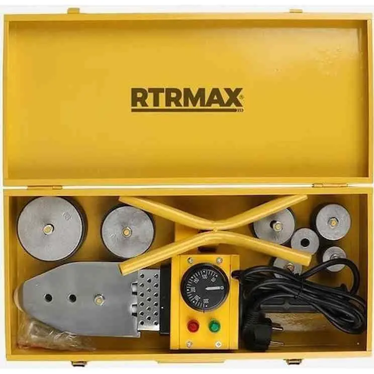 Aparat de sudat țevi din plastic RTRMAX RH04401, galben pe tehnoparc.md Aparat de sudat țevi din plastic RTRMAX RH04401, galben