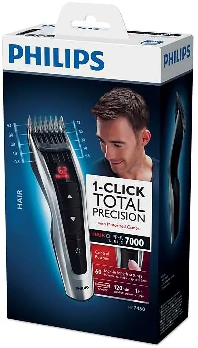 Aparat de tuns Philips HC7460/15, negru/argintiu