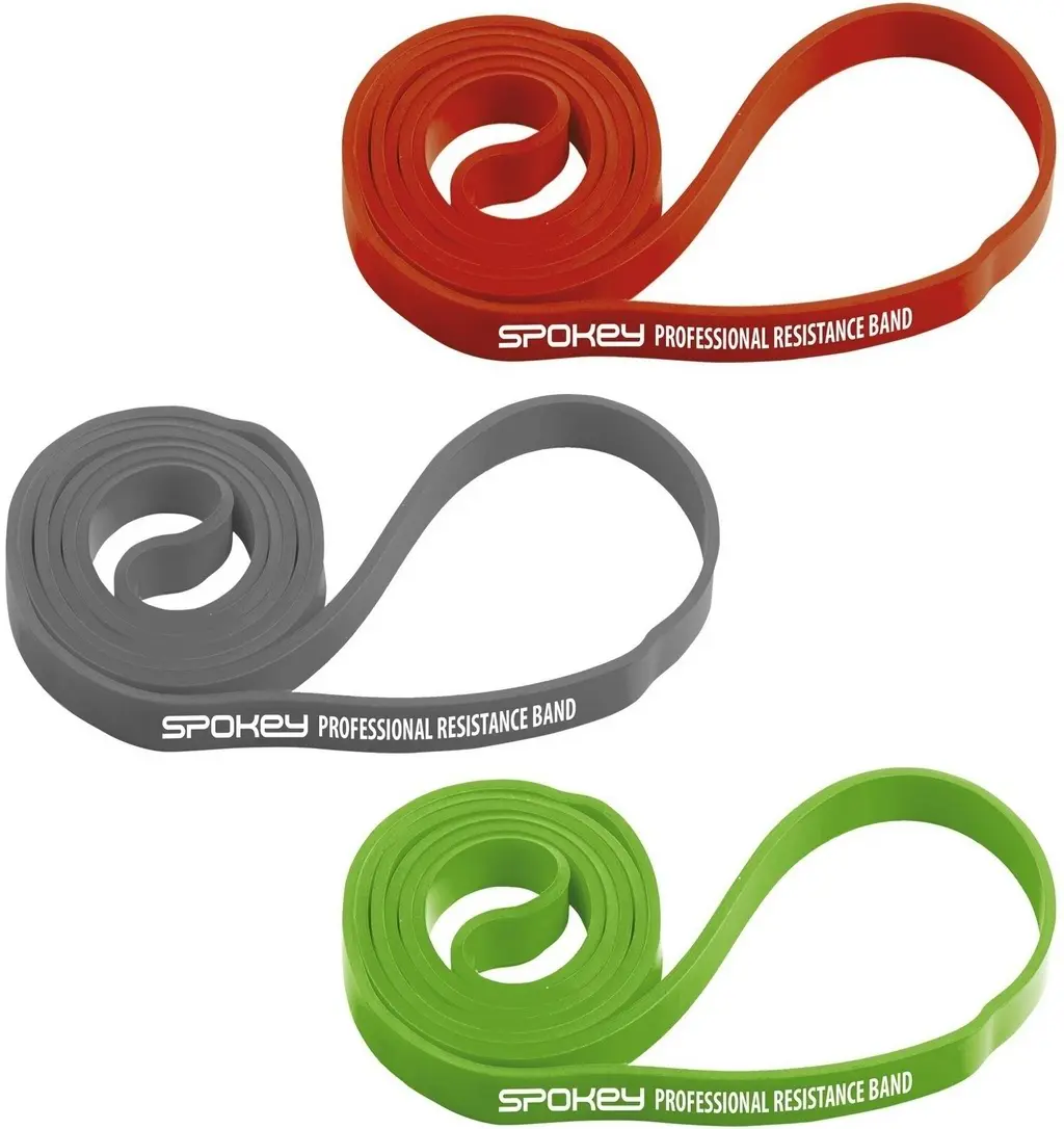 Набор эспандеров Spokey Power II Set, зеленый/красный/серый
