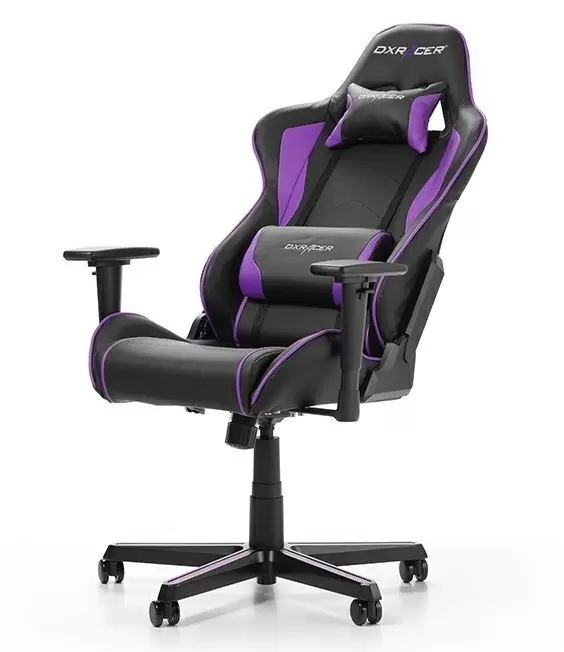 Компьютерное кресло DXRacer GC-F08-NV, черный/фиолетовый