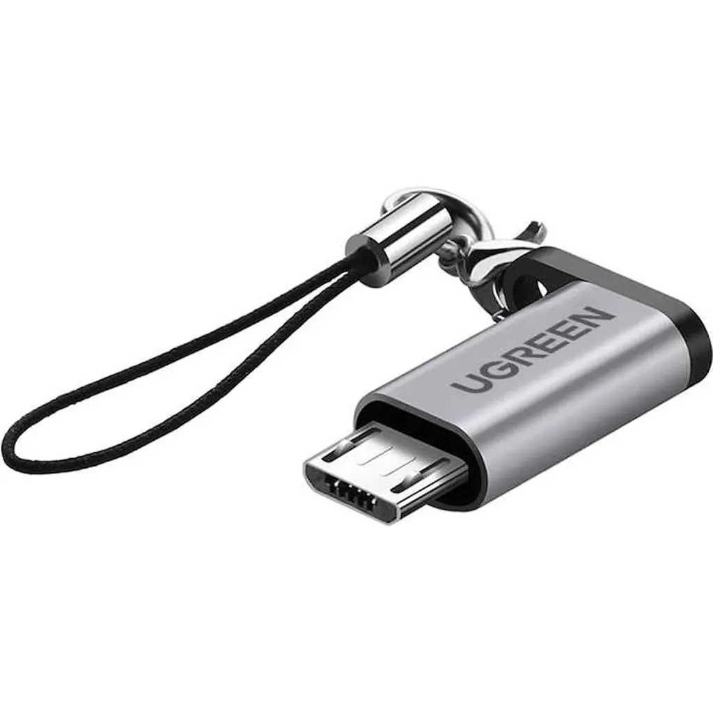 Переходник Ugreen Type-C to Micro-USB, серый на tehnoparc.md Переходник Ugreen Type-C to Micro-USB, серый