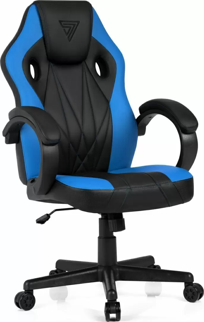 Компьютерное кресло SENSE7 Prism, черный/синий
