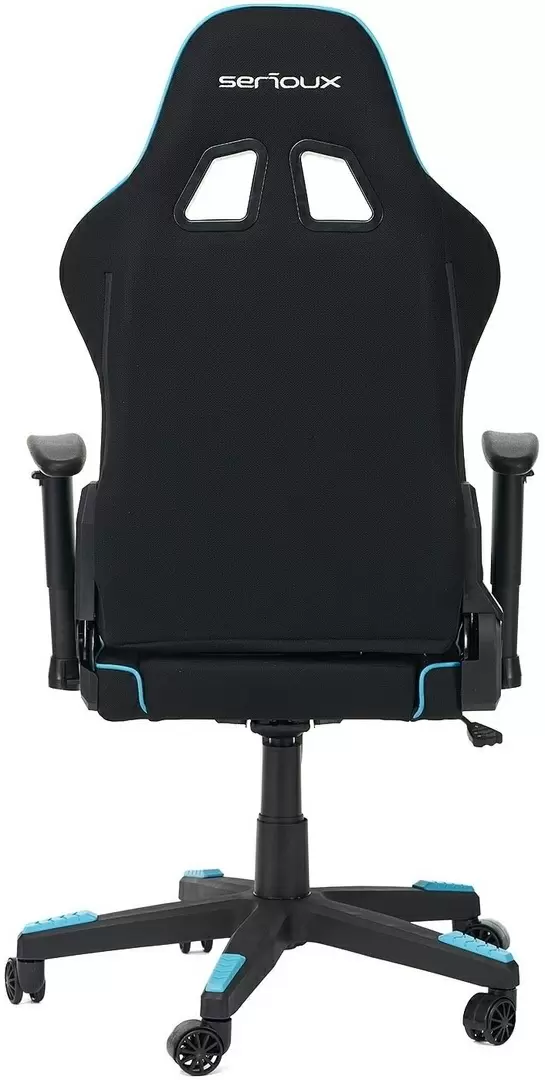 Scaun gaming Serioux Torin, negru/albastru