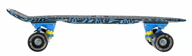 Skateboard Signa Art Tiger, negru/albastru