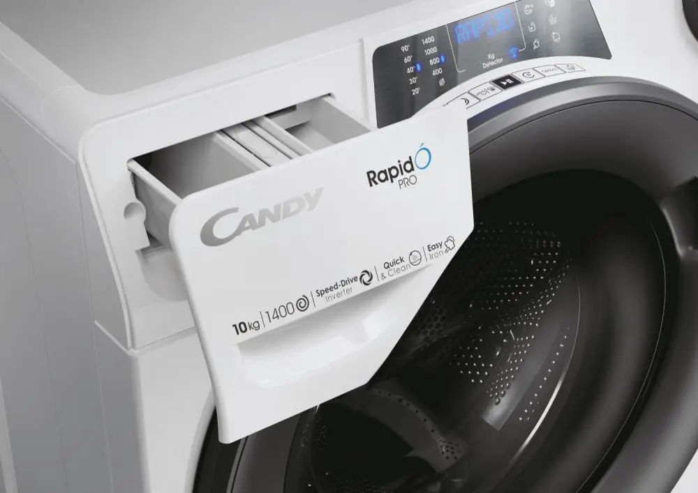 Maşină de spălat rufe Candy Rapido Pro RP 4106BWMR/1-S, alb