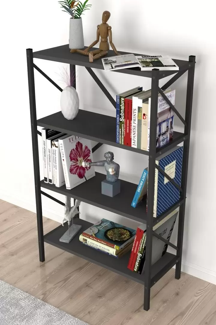 Etajeră Fabulous 4 Shelves Metal, antracit