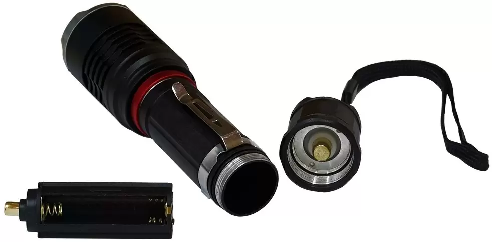Lanternă Spacer SP-LED-LAMP1, negru/roșu