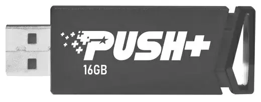 Flash USB Patriot Push+ 128GB, negru