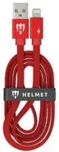 Cablu USB Helmet USB to Lightning Kevlar Flat 1m, roșu