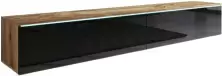Tumbă pentru TV Bratex Lowboard D 180, stejar wotan/negru lucios