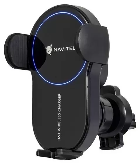 Автомобильная зарядка Navitel SH1000 Pro Car Wireless Charger QC 3.0, черный