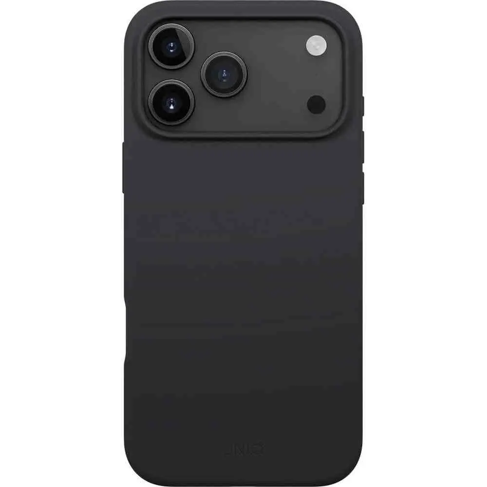 Чехол Uniq Case for iPhone 17 Pro Hybrid Magclick Lino Charcoal, черный