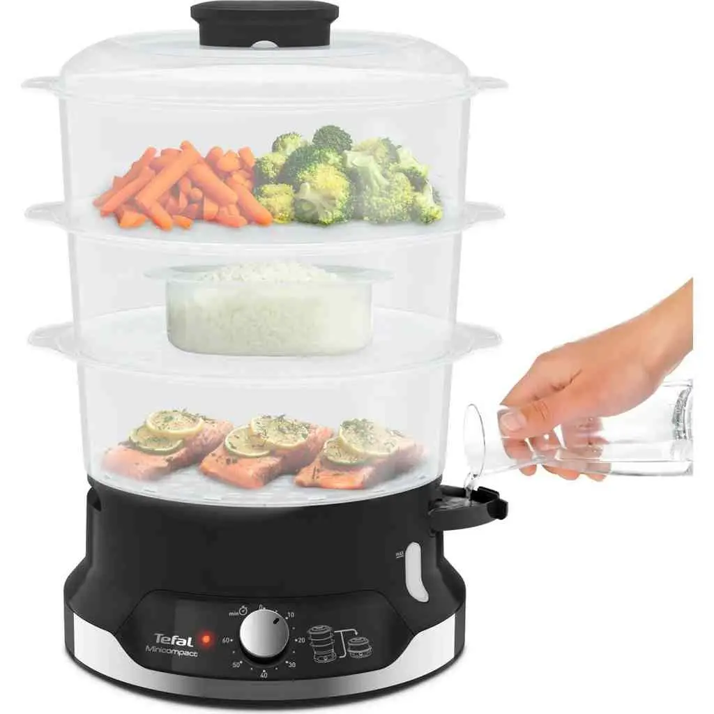 Aparat de gătit cu aburi Tefal VC204810, negru