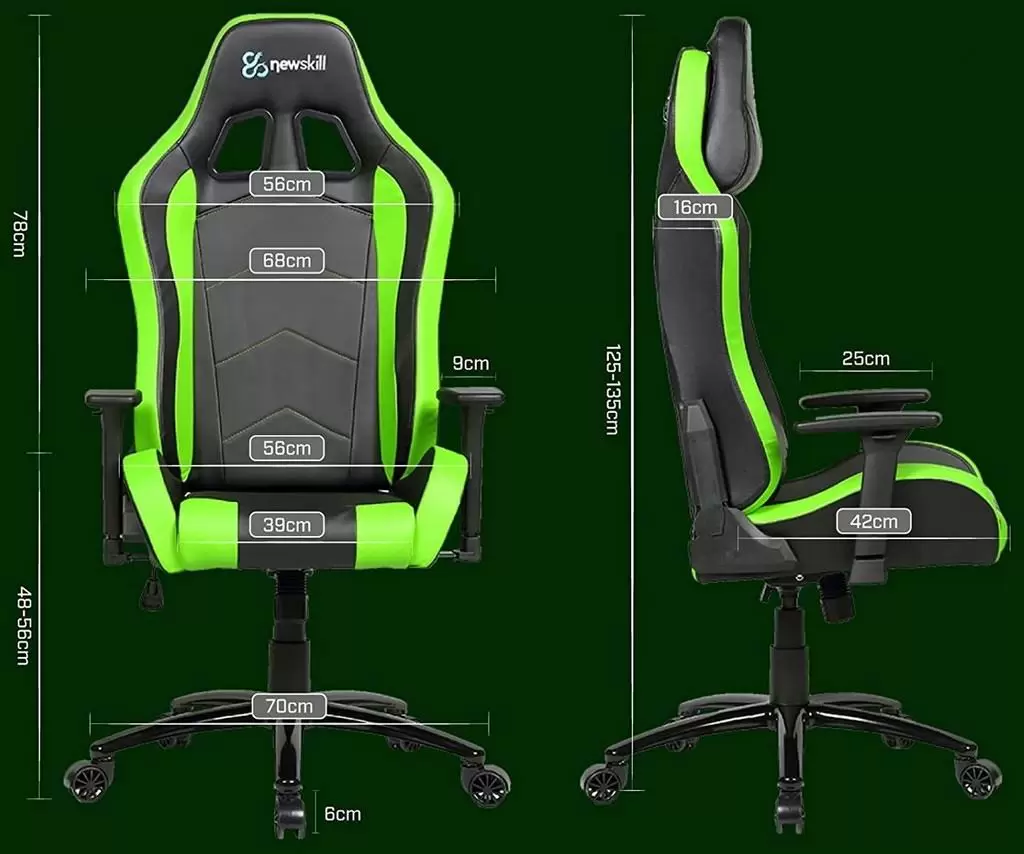 Scaun gaming Newskill Takamikura, negru/verde