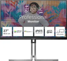 Monitor Aoc Q27U3CV, argintiu