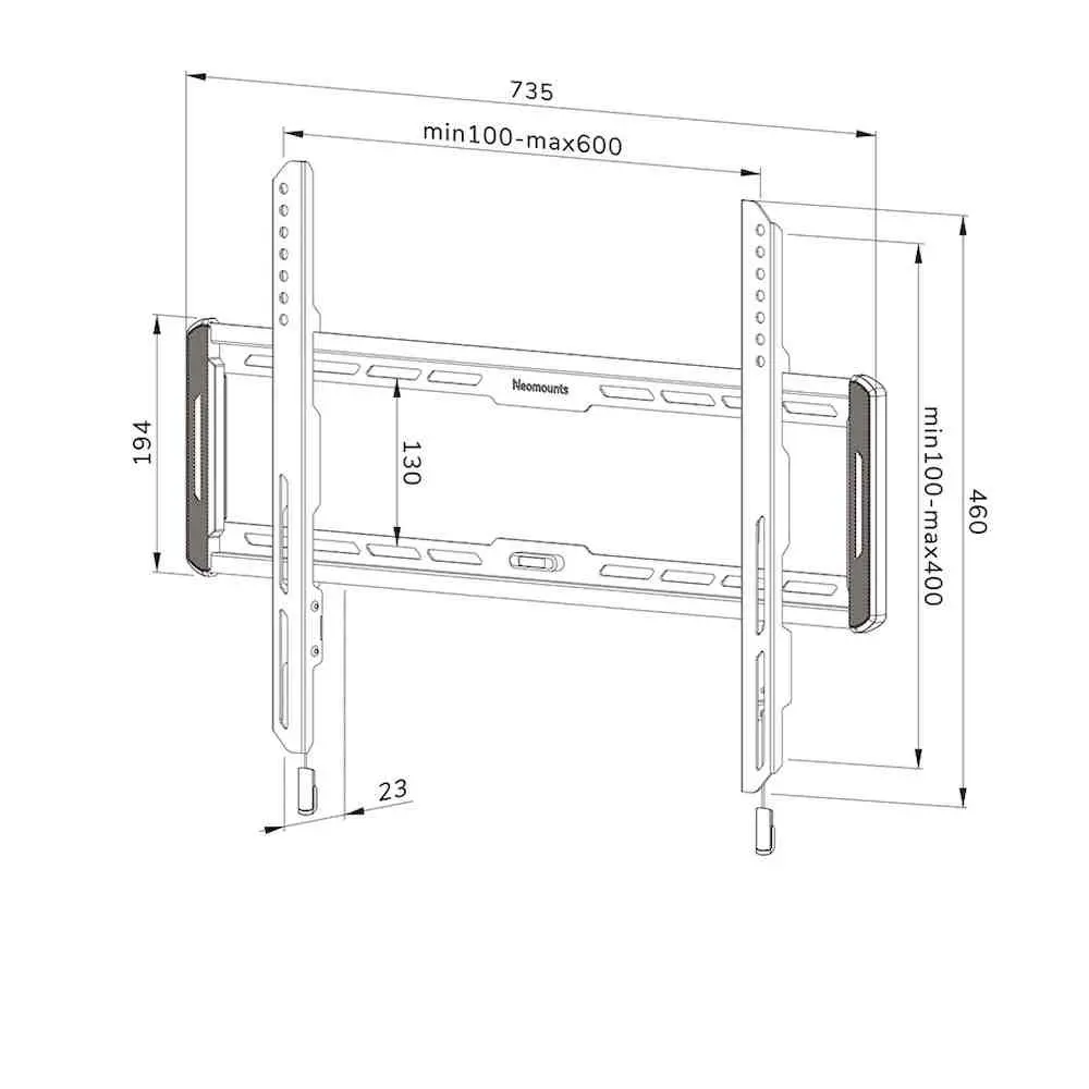Suport TV Neomounts WL30-550BL16, negru