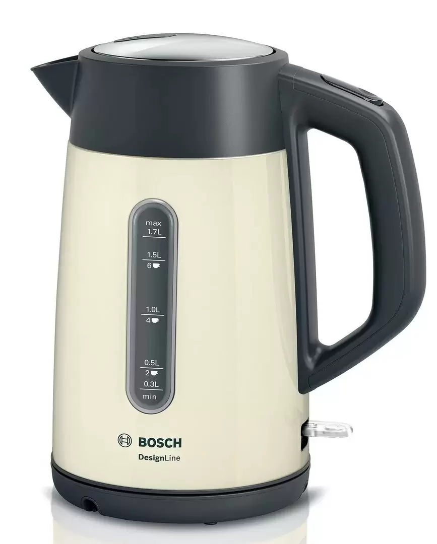 Электрочайник Bosch DesignLine TWK4P437, бежевый/черный