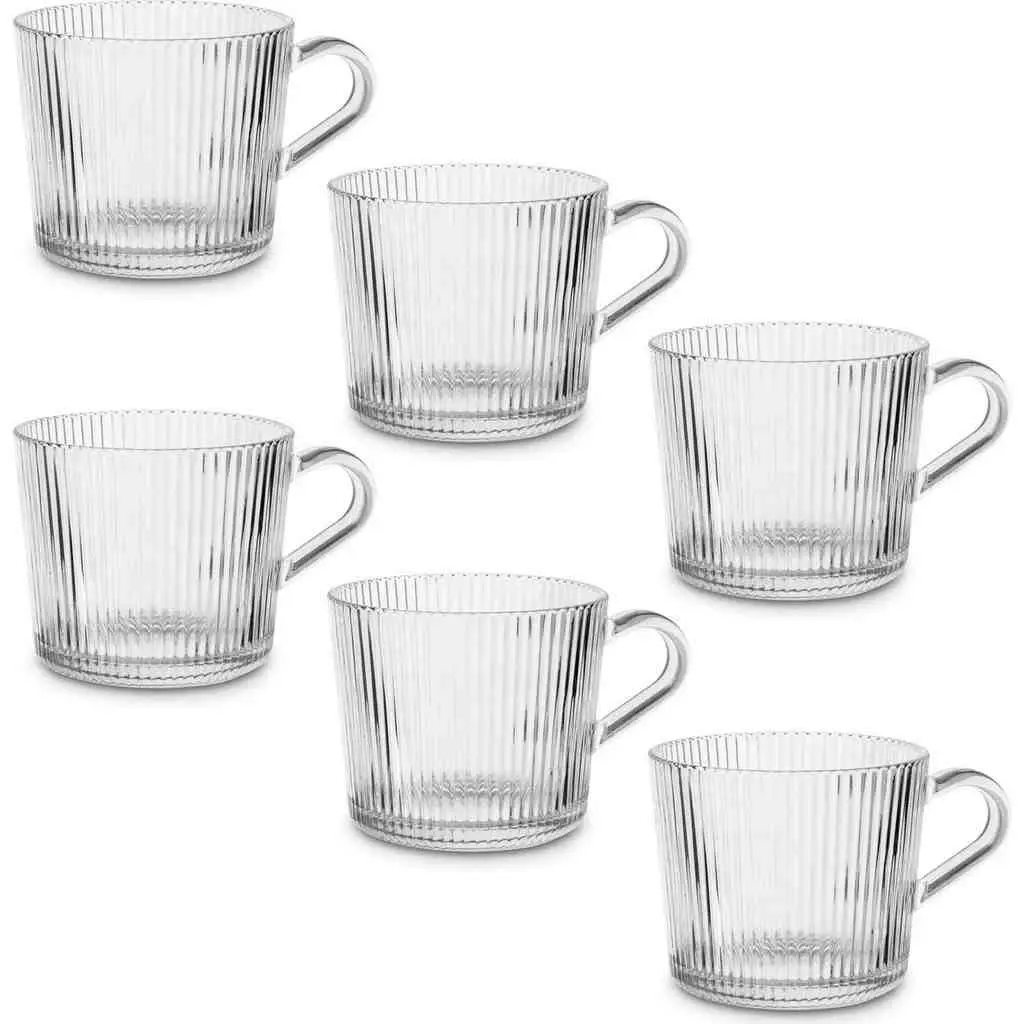 Set de pahare Tadar Sue Paski 400ml 6pcs, transparent