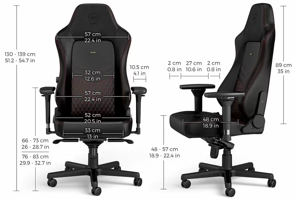 Геймерское кресло Noblechairs Hero NBL-HRO-RL-BRD, черный/красный