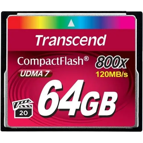 Карта памяти Transcend CompactFlash 800x, 64GB на tehnoparc.md Карта памяти Transcend CompactFlash 800x, 64GB