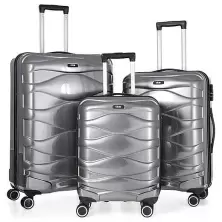 Set de valize CCS 5229 Set, argintiu