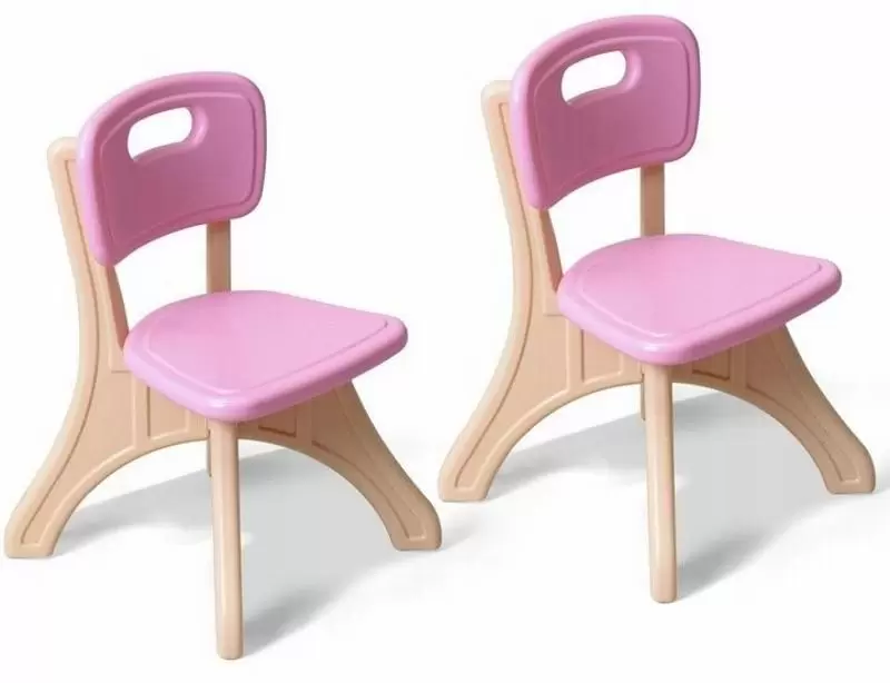Set măsuță + 2 scaune Costway HW56085PI, roz/cafeniu