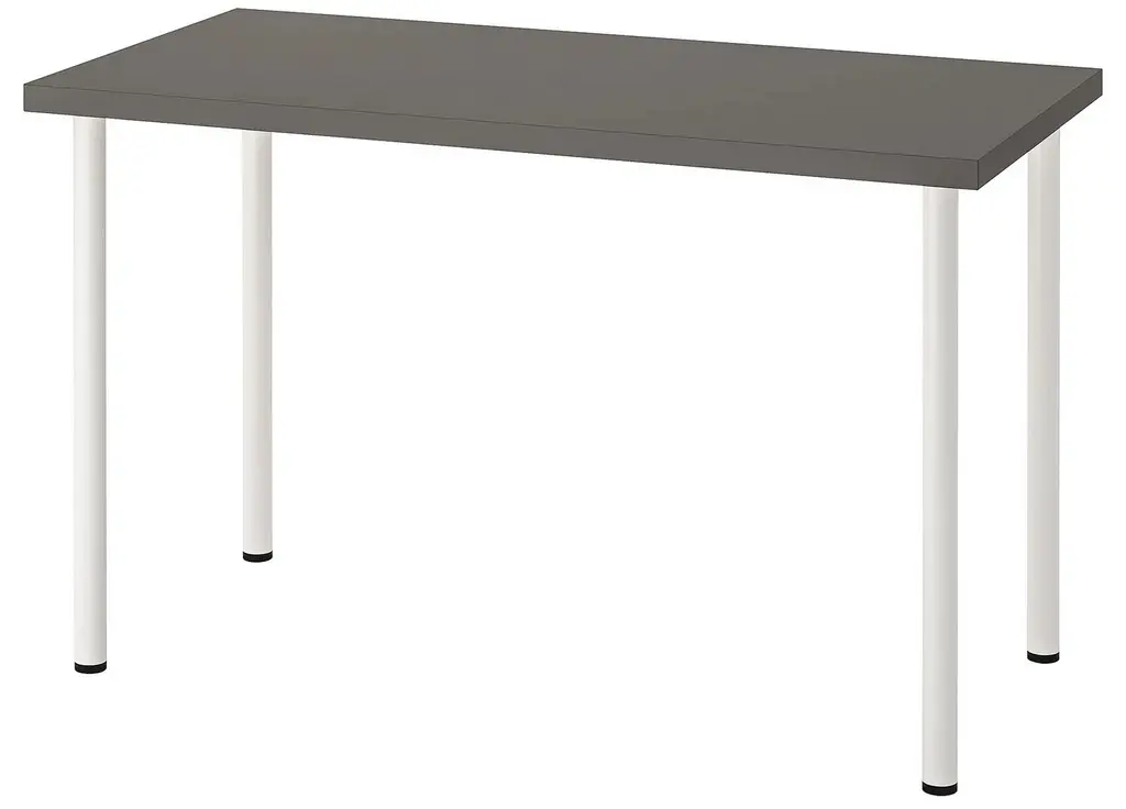 Masă de birou IKEA Lagkapten/Adils 120x60cm, gri închis/alb