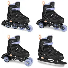 Роликовые коньки Spokey Quattro 4in1 38-41 (943431), черный/фиолетовый