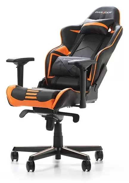 Компьютерное кресло DXRacer GC-R131-NO, черный/оранжевый