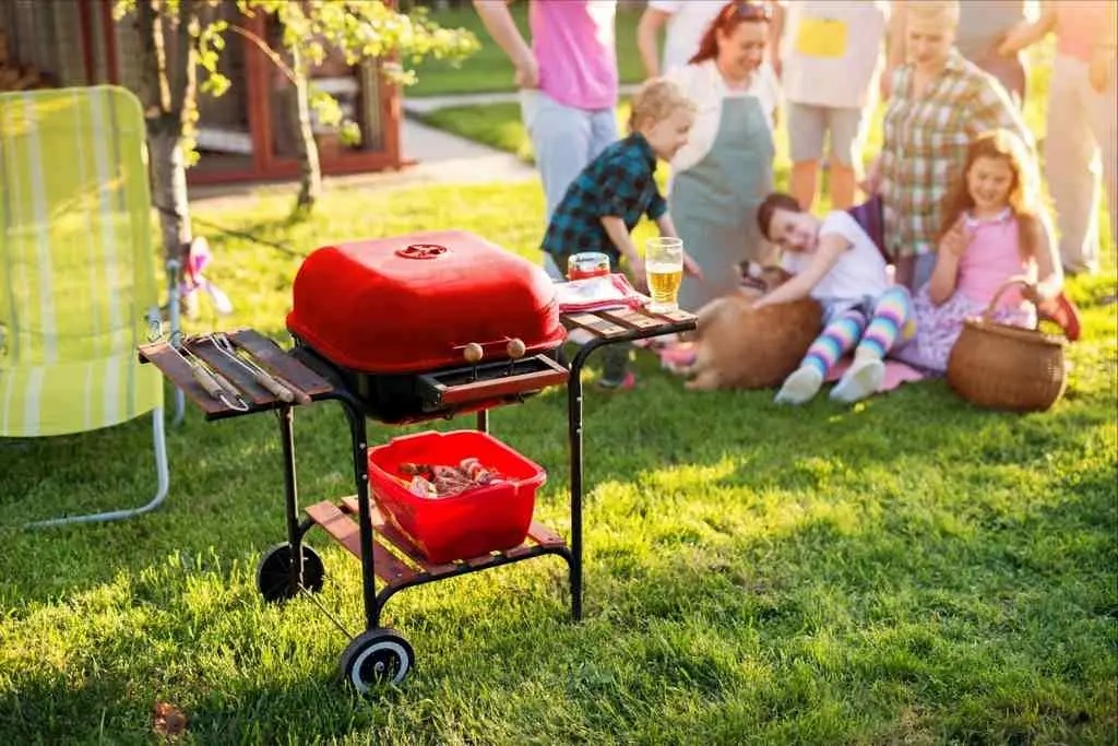 Grătar BBQ 0155, roșu