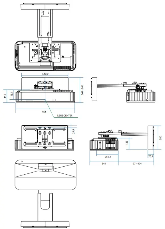 Крепление для проектора Epson ELPMB75, белый