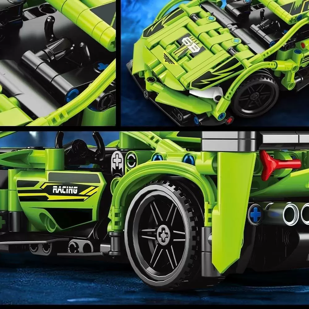 Constructor cu telecomandă Pingao Lamborghini 428 pcs, verde