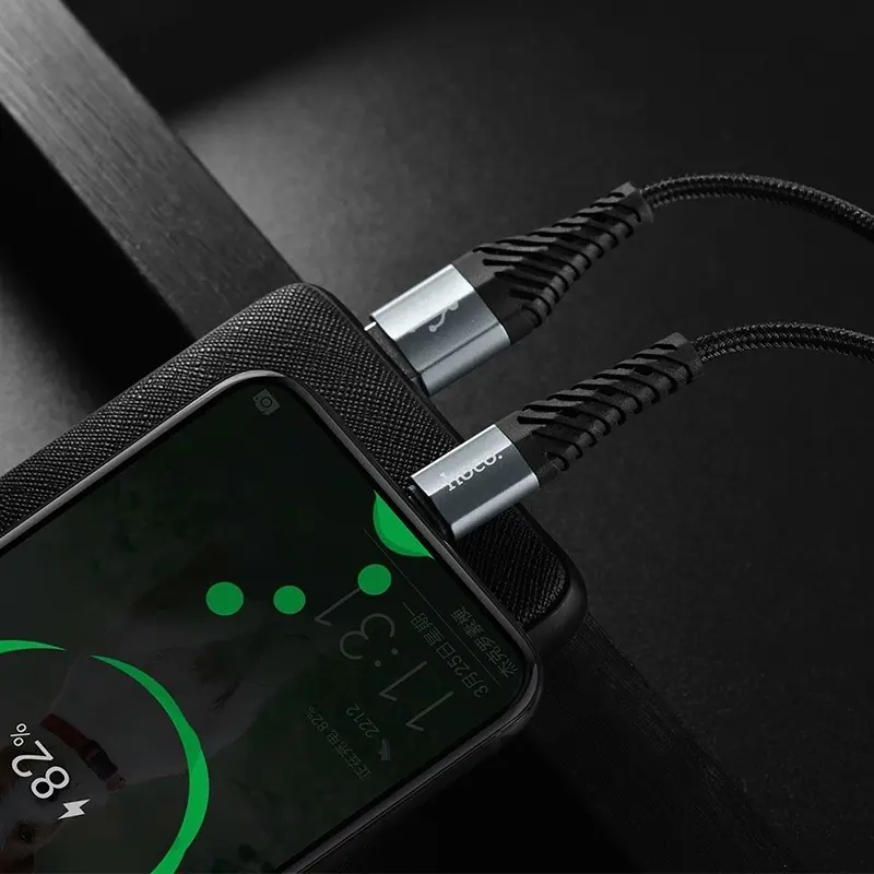Cablu USB Hoco X38 Cool Charging For Type-C, negru