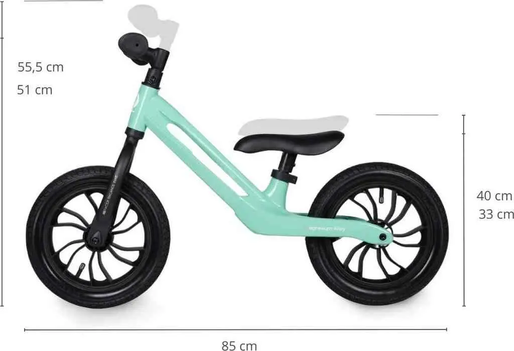 Bicicletă fără pedale Qplay Racer, mentă